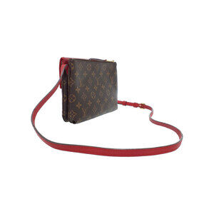 Louis Vuitton Leather Twice Shoulder Bag Monogram Brown
